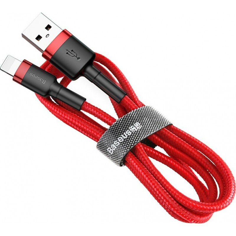 Καλώδιο Φόρτισης Baseus CALKLF-A09 Cafule Series USB to Lightning Cable 2,4A 0,5m Red