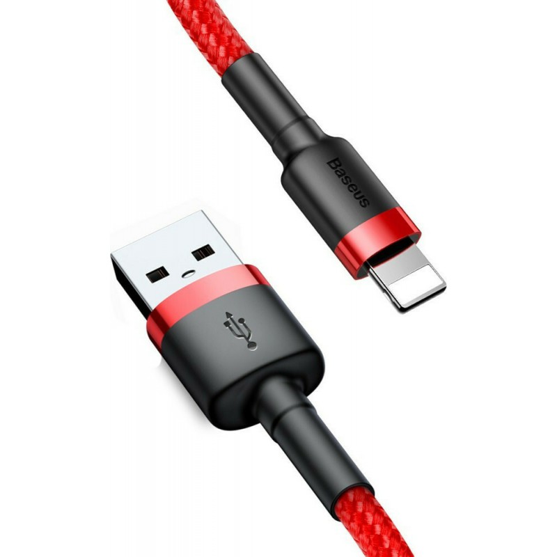 Καλώδιο Φόρτισης Baseus CALKLF-A09 Cafule Series USB to Lightning Cable 2,4A 0,5m Red