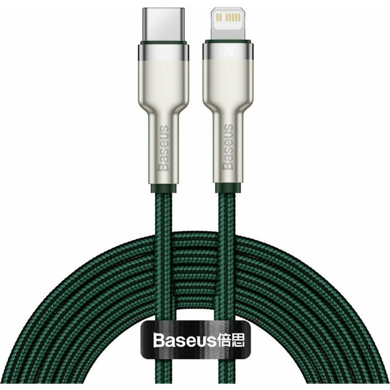 Καλώδιο Φόρτισης Baseus CATLJK-B06 Cafule Series Type-C to Lightning Cable 20W 2m Green