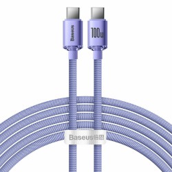 Καλώδιο Φόρτισης Baseus Crystal Shine Type-C to Lightning Cable 20W 2m Purple (CAJY000305)