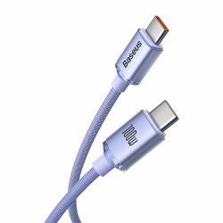 Καλώδιο Φόρτισης Baseus Crystal Shine Type-C to Lightning Cable 20W 2m Purple (CAJY000305)