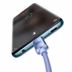 Καλώδιο Φόρτισης Baseus Crystal Shine Type-C to Lightning Cable 20W 2m Purple (CAJY000305)
