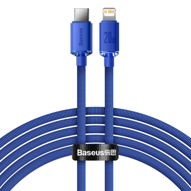 Καλώδιο Φόρτισης Baseus Crystal Shine Type-C to Lightning Cable 20W 1,2m Blue (CAJY000203)