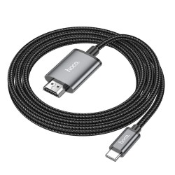 Καλώδιο HOCO Type C To HDMI 4K 30Hz UA27 2m Metal Gray Καλώδιο HOCO Type C To HDMI 4K 30Hz UA27 2m Metal Gray