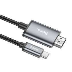 Καλώδιο HOCO Type C To HDMI 4K 30Hz UA27 2m Metal Gray Καλώδιο HOCO Type C To HDMI 4K 30Hz UA27 2m Metal Gray