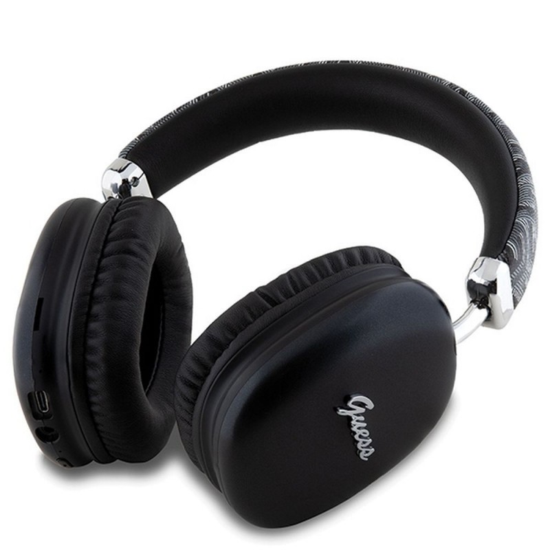 Ακουστικά Guess Wireless Bluetooth Gcube Metallic Script Logo Black 