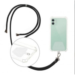  Λουράκι Λαιμού στήριξης Θήκης Smartphone Universal Neck Strap Metal Heart Clip Lanyard Camel