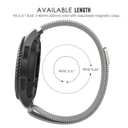 Ανταλλακτικό λουράκι QuickFit Milanese Band Xiaomi Amazfit GTR (47mm)/PACE/Stratos 2/2s/Stratos 3/Haylou Solar LS05 Black/Red