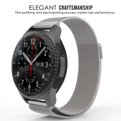 Ανταλλακτικό λουράκι QuickFit Milanese Band Xiaomi Amazfit GTR (47mm)/PACE/Stratos 2/2s/Stratos 3/Haylou Solar LS05 Black/Red