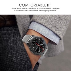 Ανταλλακτικό λουράκι QuickFit Milanese Band Xiaomi Amazfit GTR (47mm)/PACE/Stratos 2/2s/Stratos 3/Haylou Solar LS05 Black/Red
