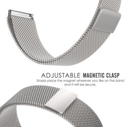 Ανταλλακτικό λουράκι QuickFit Milanese Band Xiaomi Amazfit GTR (47mm)/PACE/Stratos 2/2s/Stratos 3/Haylou Solar LS05 Black/Red