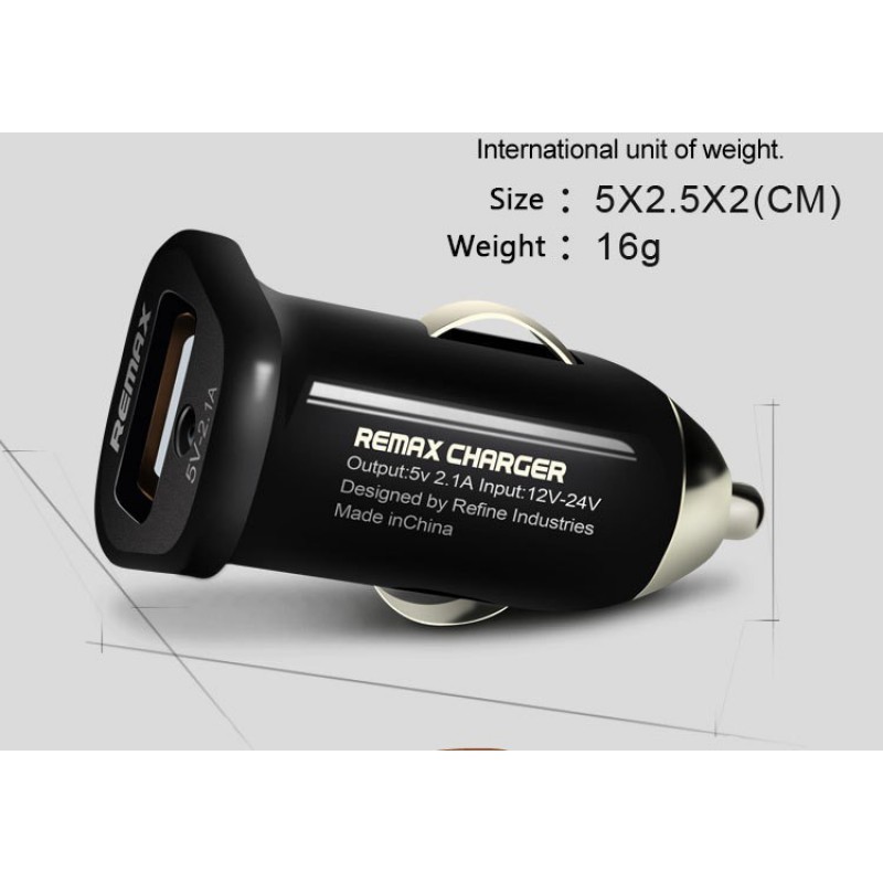 Φορτιστής Αυτοκινήτου Remax RCC101 2.1A Black