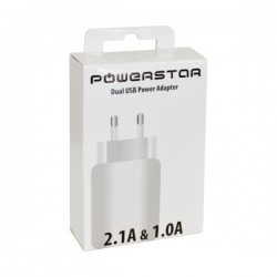 Φορτιστής Ταξιδίου PowerStar Nova Dual Charger Universal Accessories 3100mA