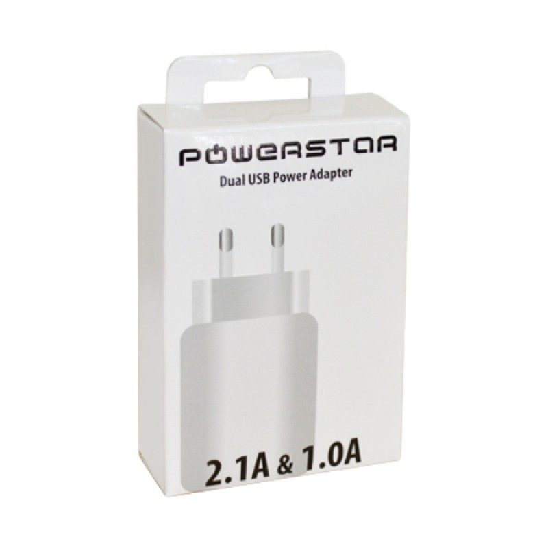 Φορτιστής Ταξιδίου PowerStar Nova Dual Charger Universal Accessories 3100mA